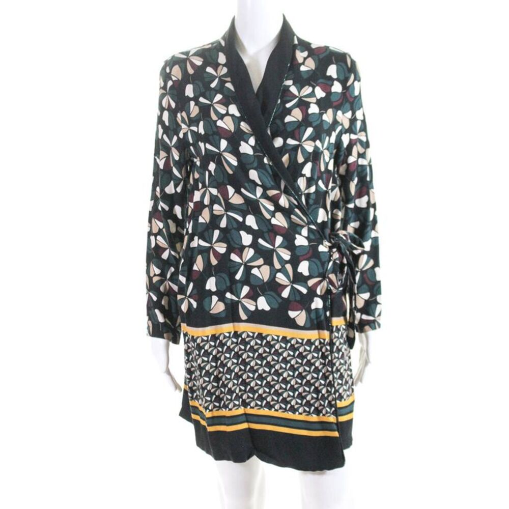 Deby Debo Womens Ophelia Floral Print Wrap Dress Black Size Extra Large 11214306